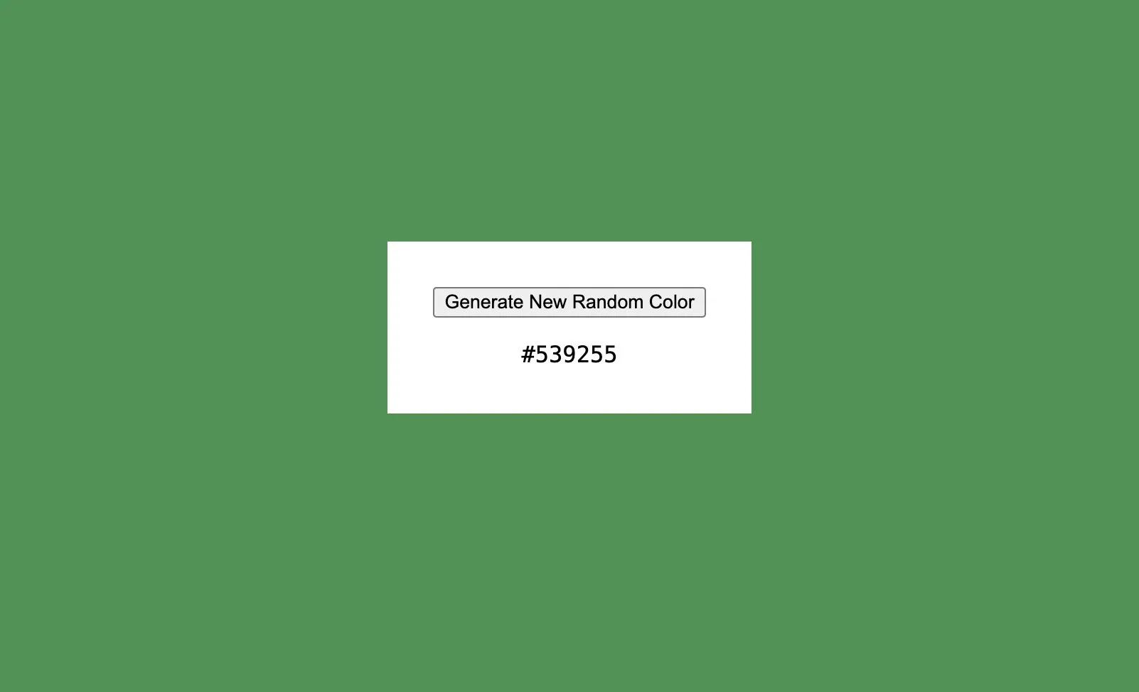 Basic colour generator, built using HTML, CSS and JS